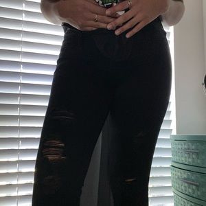 Black ripped jeans